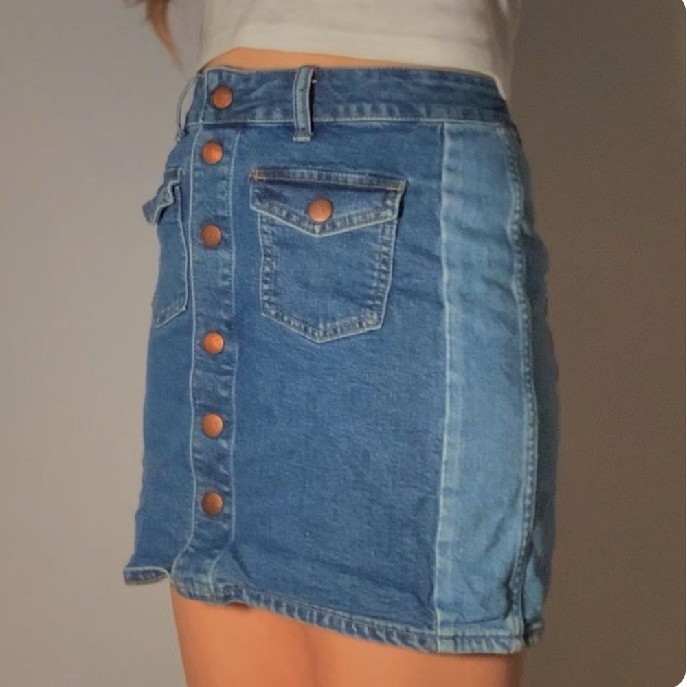 Madewell Denim Button-Front Skirt